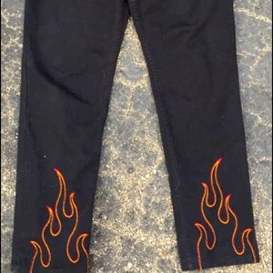 Women’s Harley Davidson jeans with flames